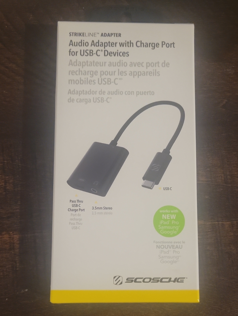 Scosche USB-C Audio Adapter with Charge Port - Black